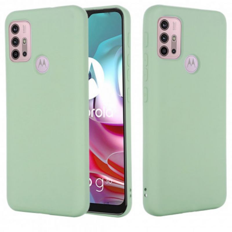 Etui Moto G30 / G10 Płynny Silikon Ze Smyczą Etui Ochronne