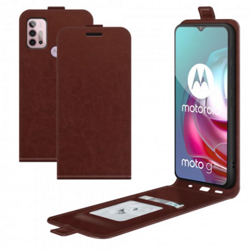 Pokrowce Moto G30 / G10 Pionowa Klapa Z Efektem Skóry