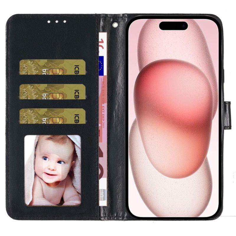 Etui Folio Do iPhone 16 Cekiny Z Paskami