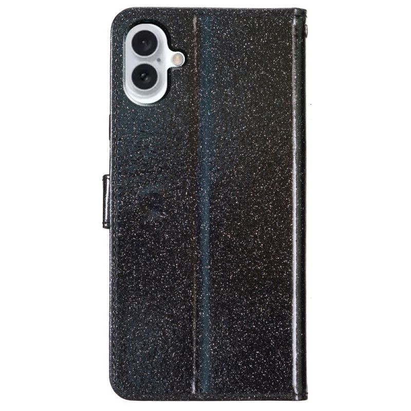 Etui Folio Do iPhone 16 Cekiny Z Paskami