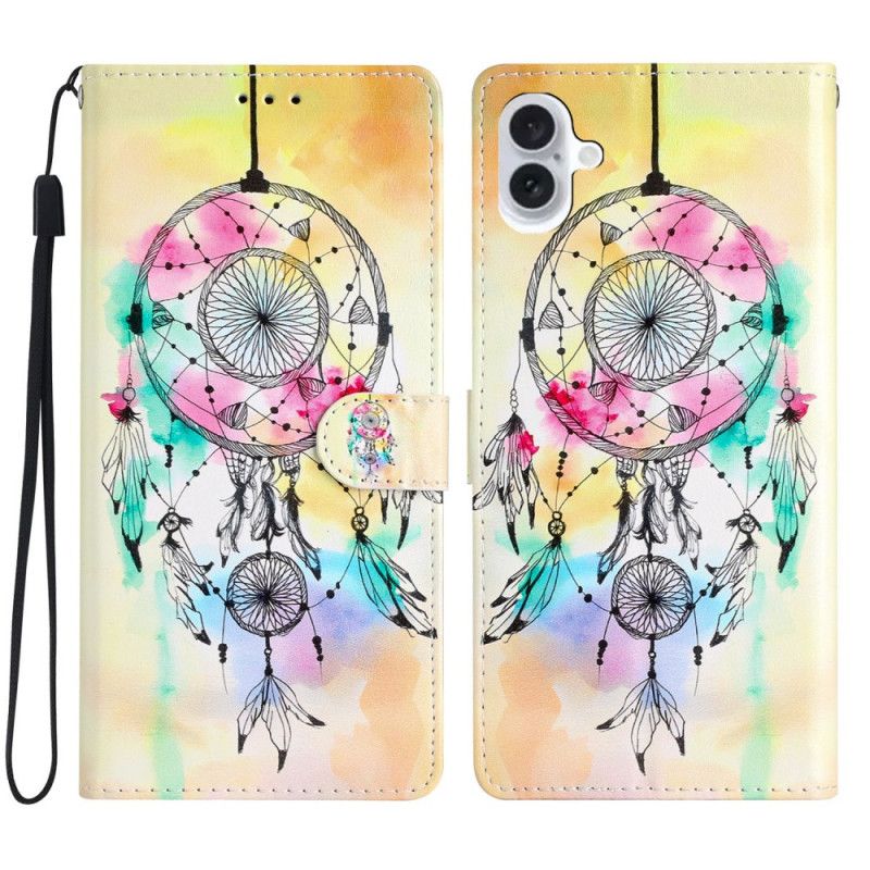 Etui Folio Do iPhone 16 Łapacz Snów Z Paskiem