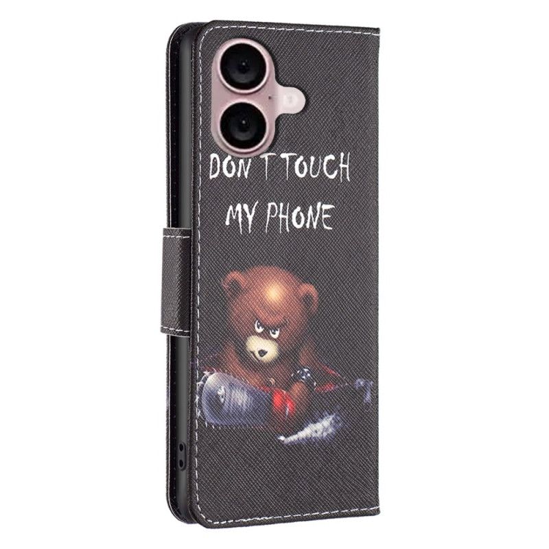 Etui Folio Do iPhone 16 Niebezpieczny Niedźwiedź