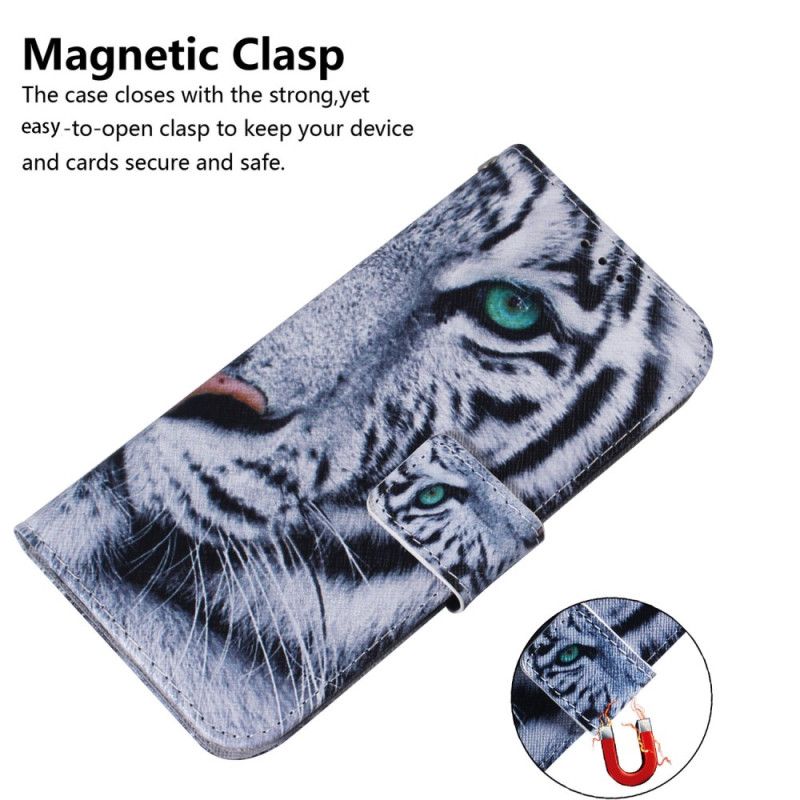 Etui Folio iPhone 16 Biały Tygrys