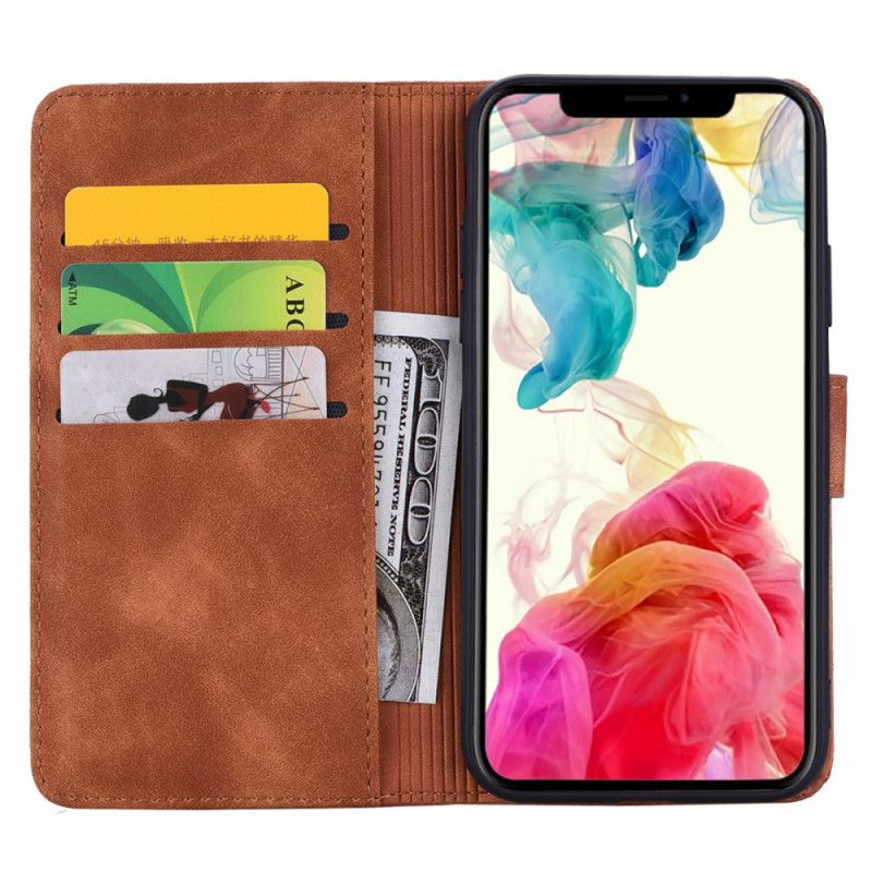 Etui Folio iPhone 16 Efekt Zamszu Mandali Etui Ochronne