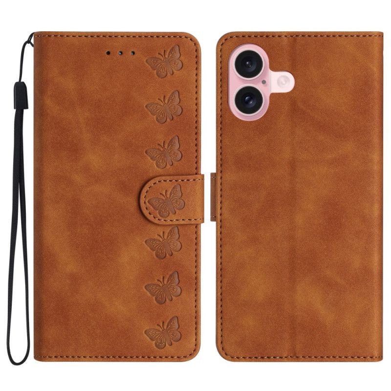 Etui Folio iPhone 16 Fryz Motyli