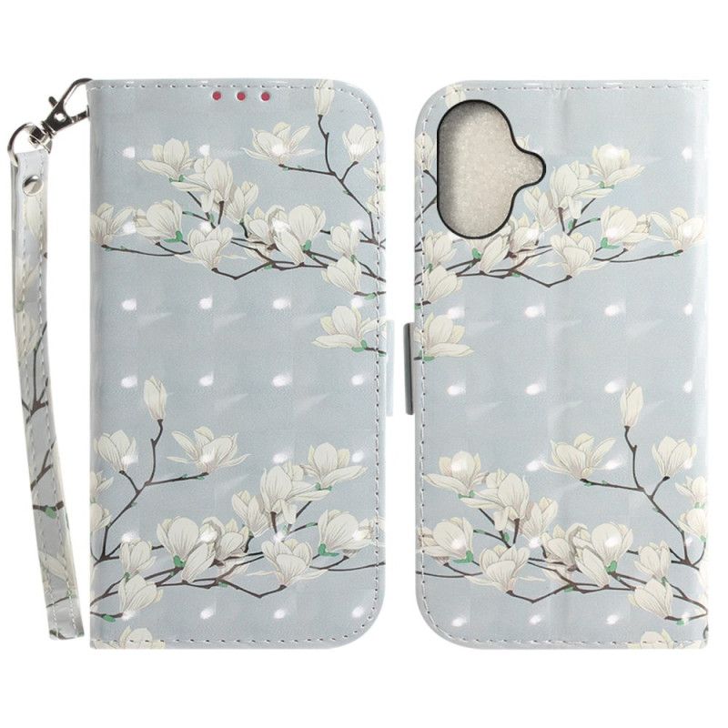 Etui Folio iPhone 16 Magnolie Z Paskiem