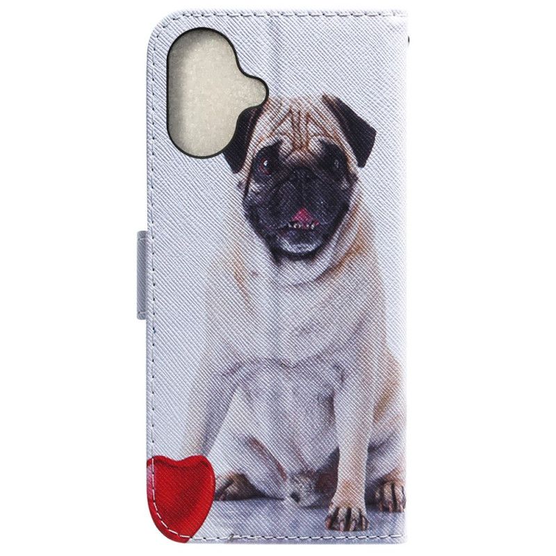 Etui Folio iPhone 16 Mops