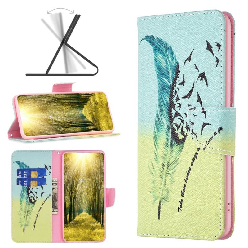 Etui Folio iPhone 16 Pióro I Ptaki