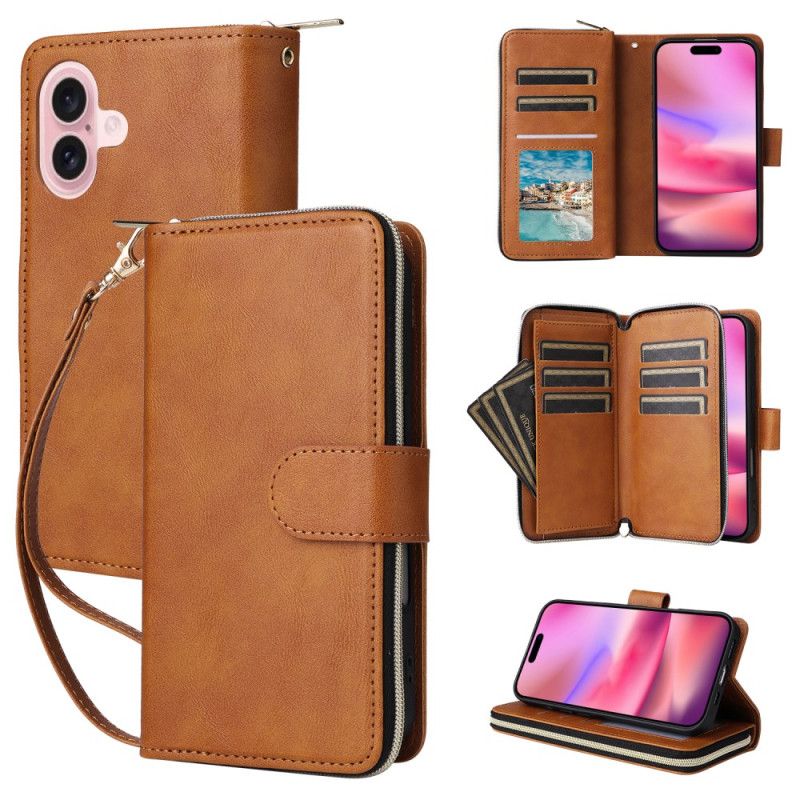 Etui Folio iPhone 16 Portfel 9 Etui Na Karty I Portmonetki