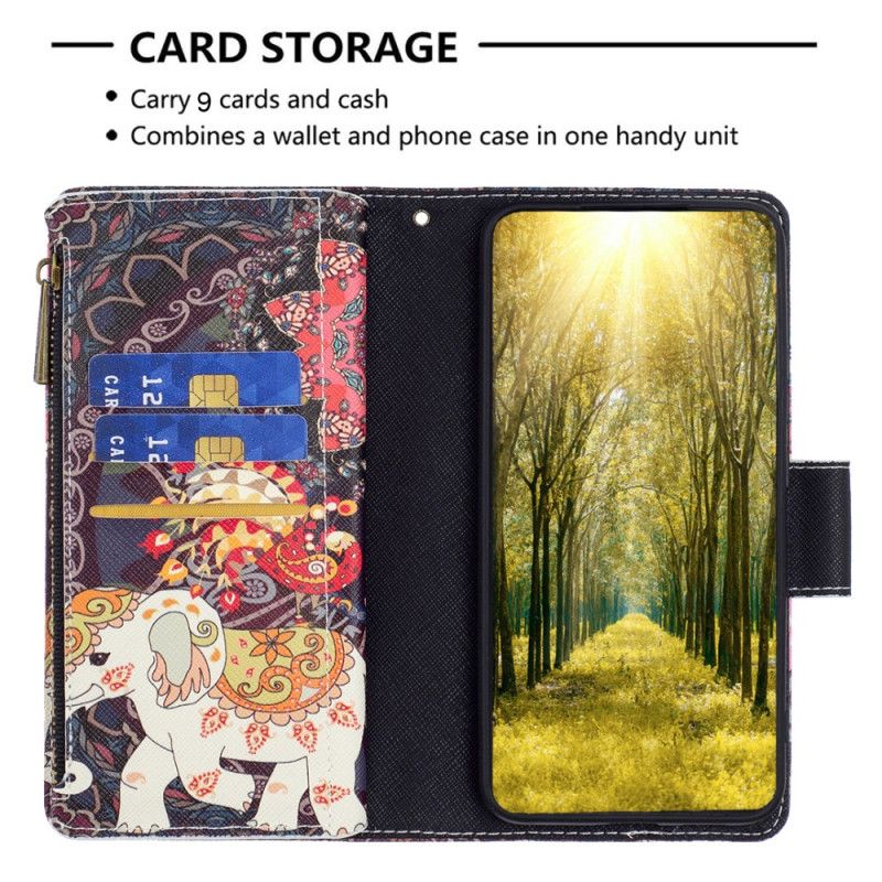 Etui Folio iPhone 16 Portfel Plemiennego Słonia Etui Ochronne