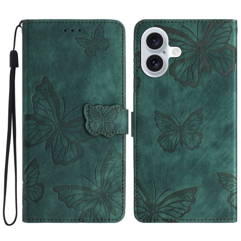 Etui Folio iPhone 16 Portfel W Motyle