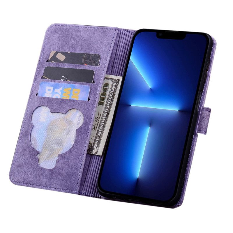 Etui Folio iPhone 16 Rysunek Kota Etui Ochronne