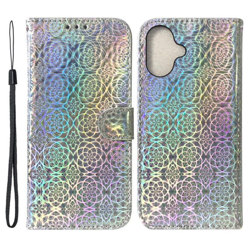 Etui Folio iPhone 16 Styl Dyskotekowy