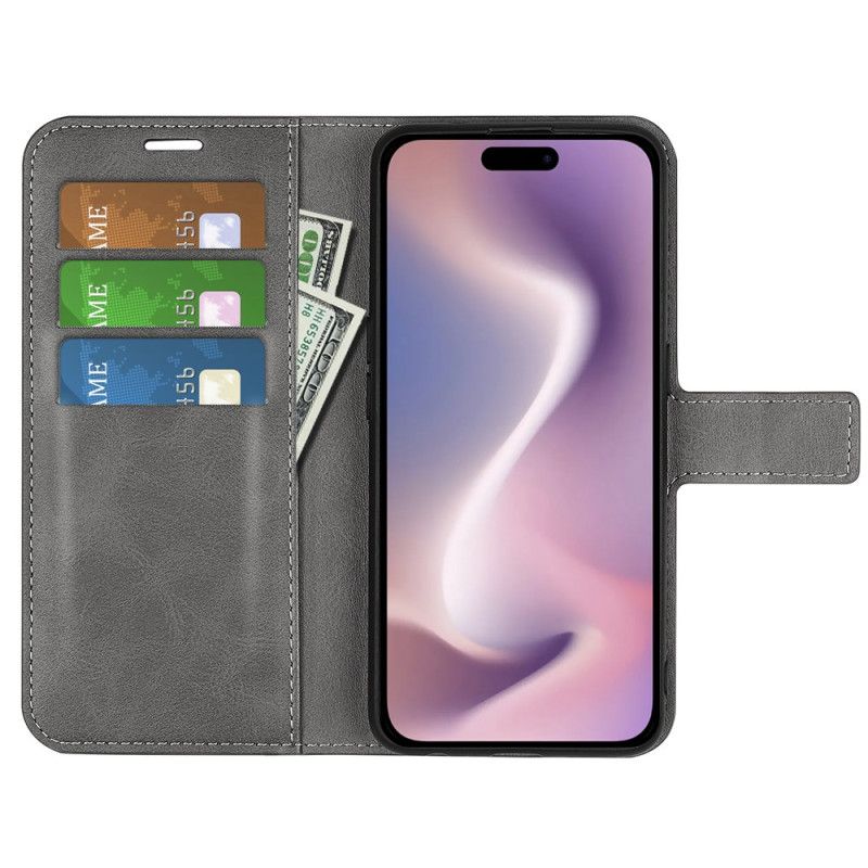 Etui Folio iPhone 16 Styl Skórzany Etui Ochronne