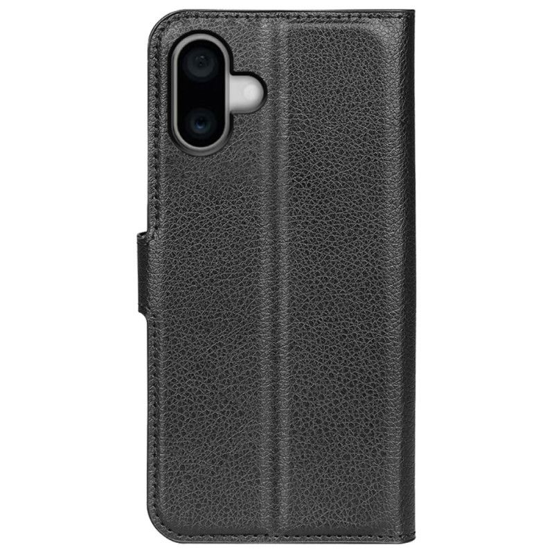 Etui Folio iPhone 16 Sztuczna Skóra Litchi Etui Ochronne