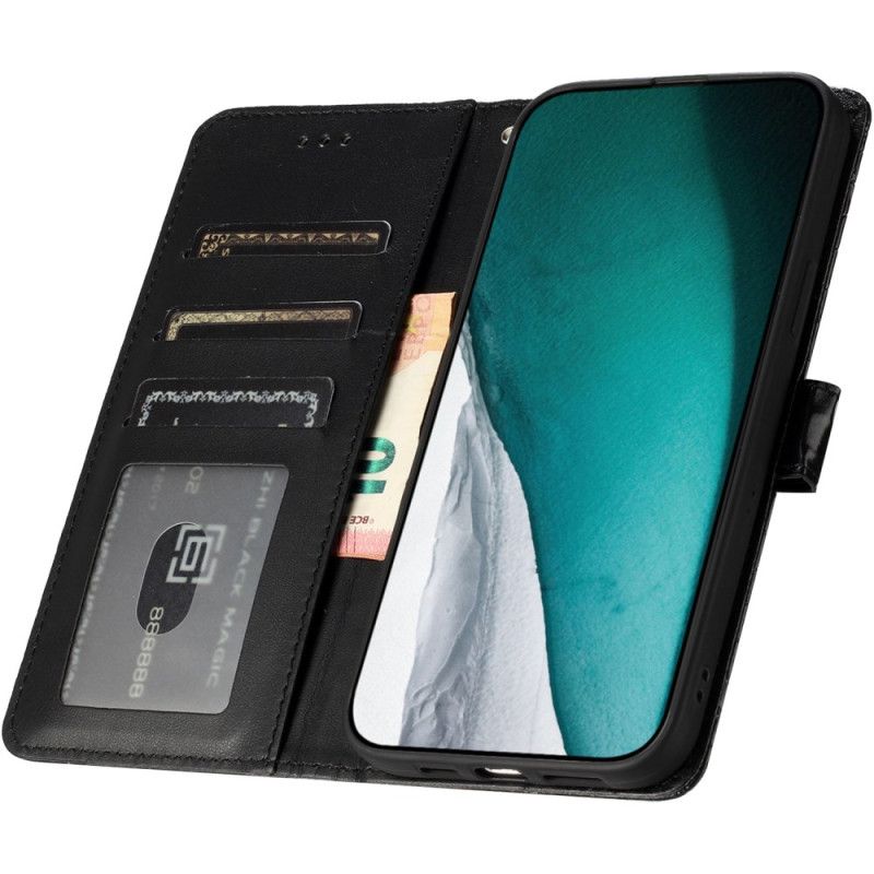 Etui Folio iPhone 16 Tekstura Krokodyla Z Paskiem