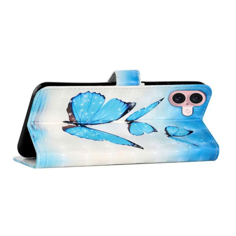 Etui Folio iPhone 16 Trzy Motyle Etui Ochronne