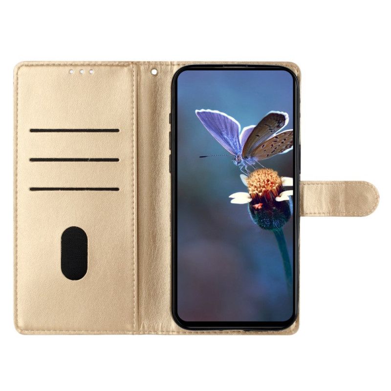 Etui Folio iPhone 16 Wzór Motyli I Kwiatów