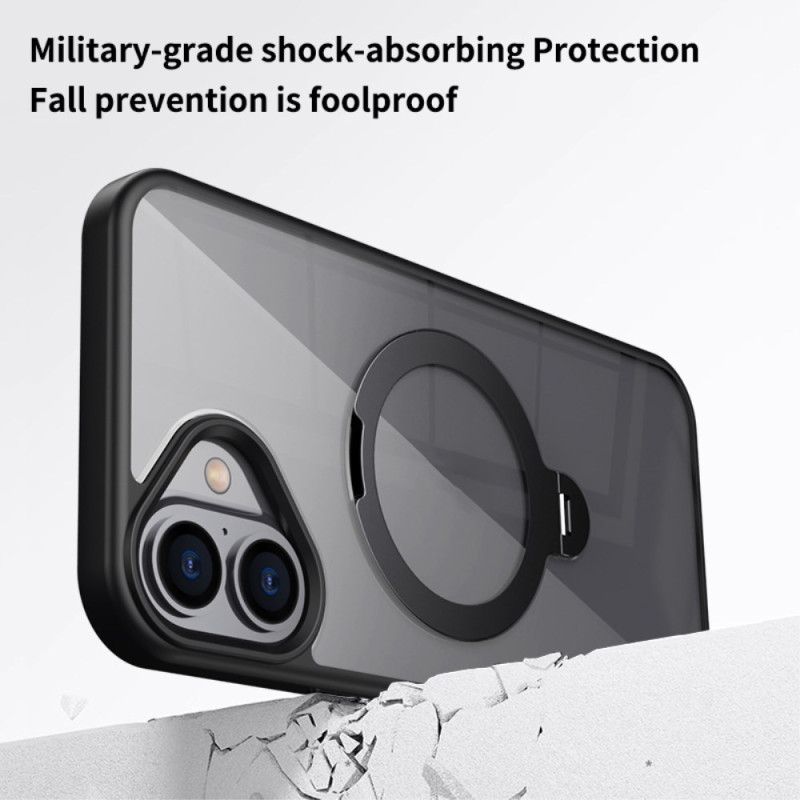 Etui iPhone 16 Przezroczysty Magnetyczny Uchwyt Pierścieniowy