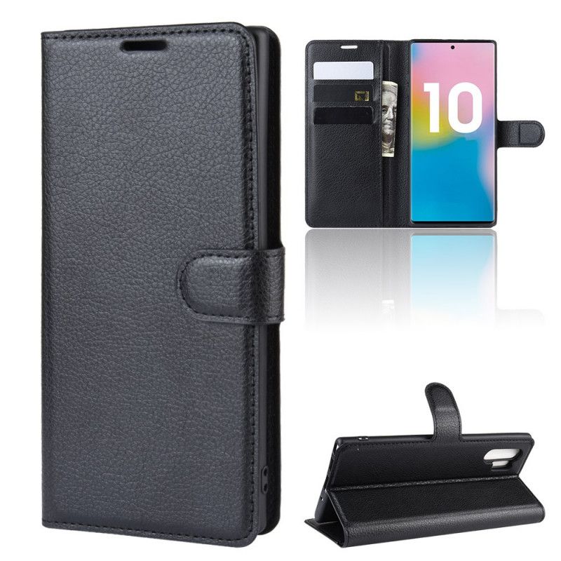 Etui Folio Samsung Galaxy Note 10 Plus Biały Czarny Klasyczne Kolory