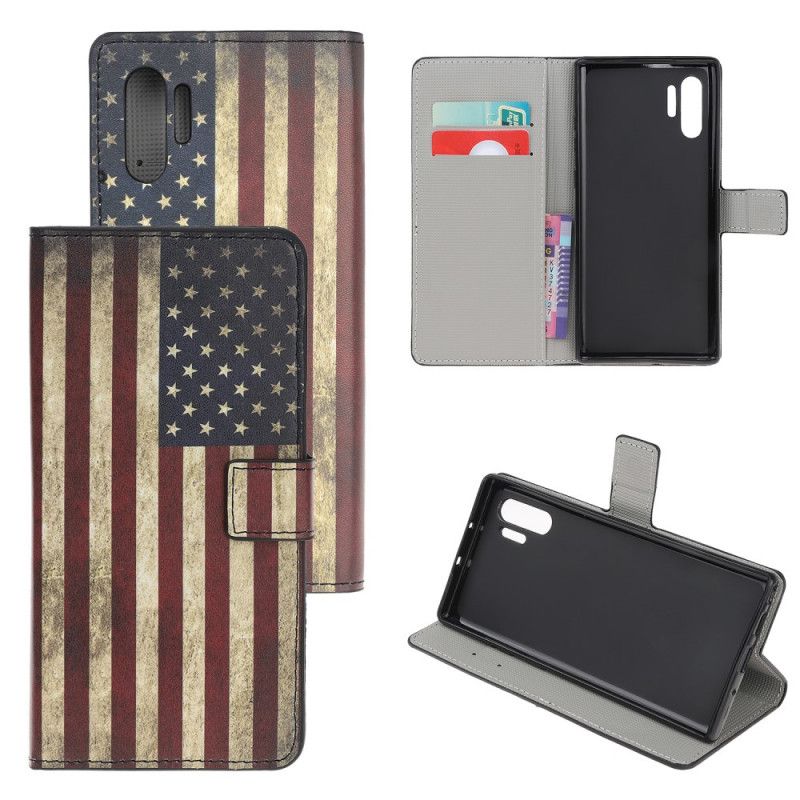 Etui Folio Samsung Galaxy Note 10 Plus Flaga Amerykańska