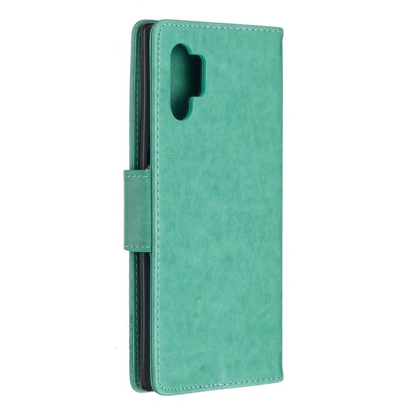 Etui Folio Samsung Galaxy Note 10 Plus Magenta Szary Piękne Motyle W Paski Etui Ochronne