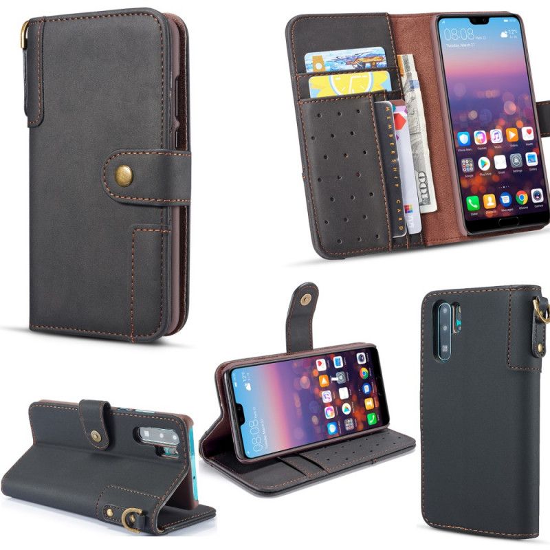 Etui Folio Samsung Galaxy Note 10 Plus Zielony Czerwony Portfel Premium W Stylu Vintage