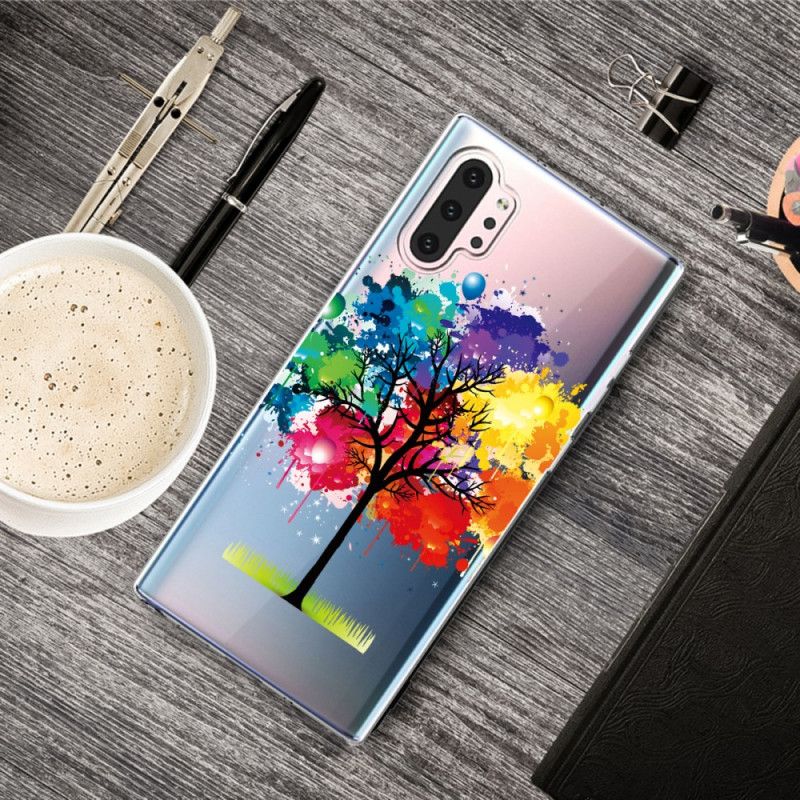 Etui Samsung Galaxy Note 10 Plus Przezroczyste Drzewo Akwarelowe Etui Ochronne