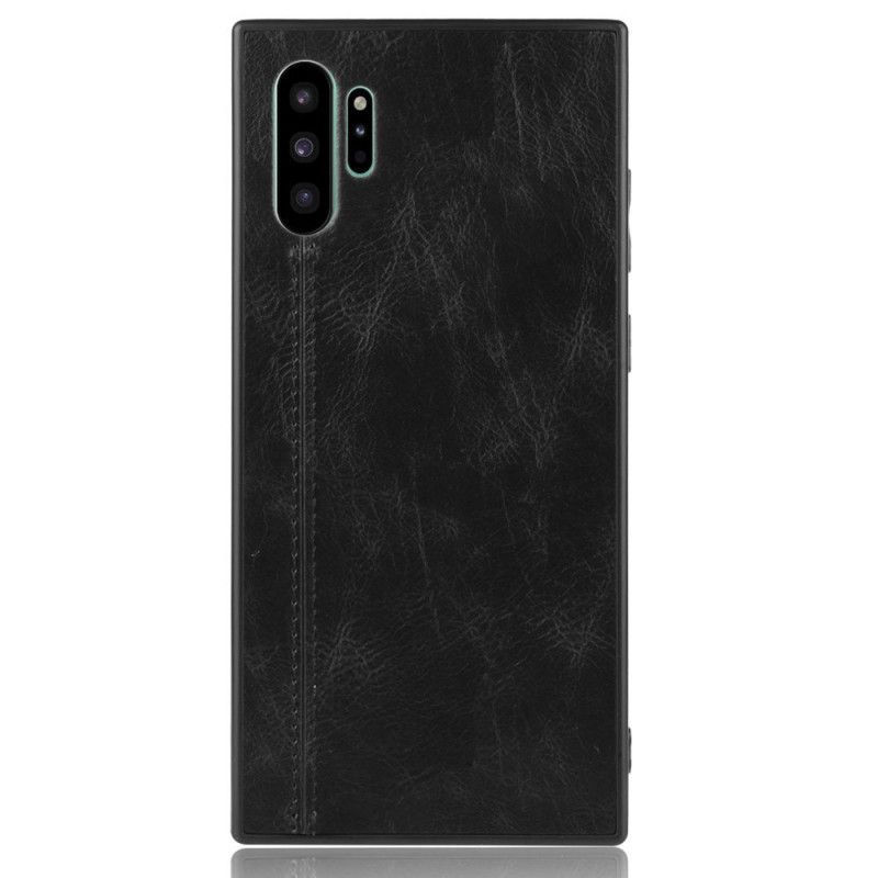 Futerały Samsung Galaxy Note 10 Plus Czerwony Czarny Etui na Telefon Szwy W Stylu Skóry