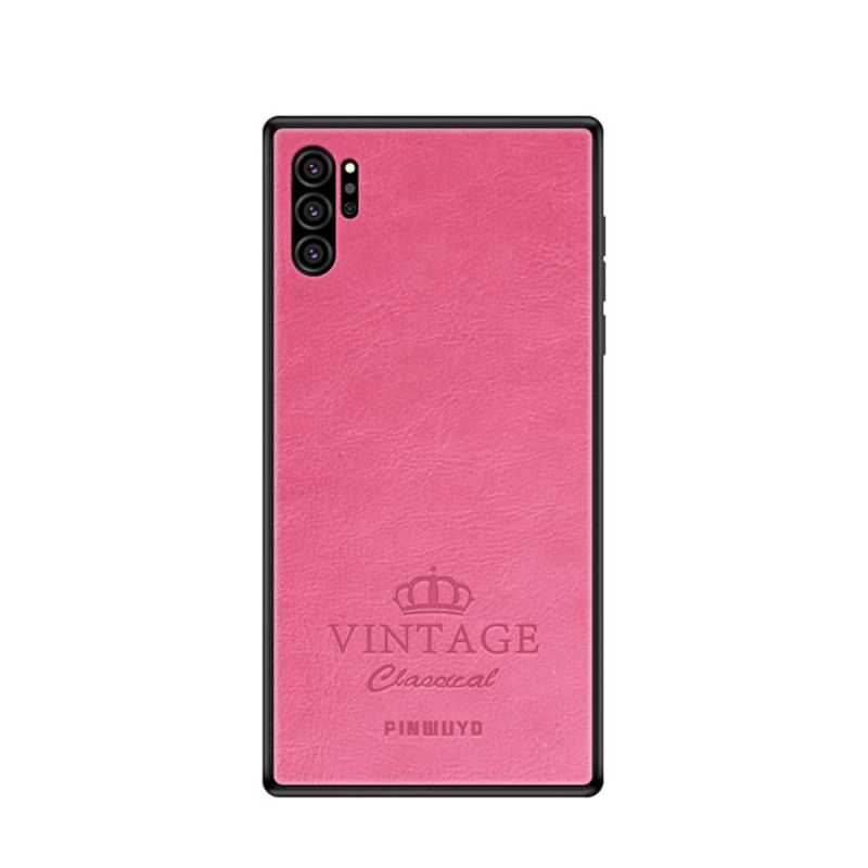 Futerały Samsung Galaxy Note 10 Plus Czerwony Czarny Vintage Pinwuyo