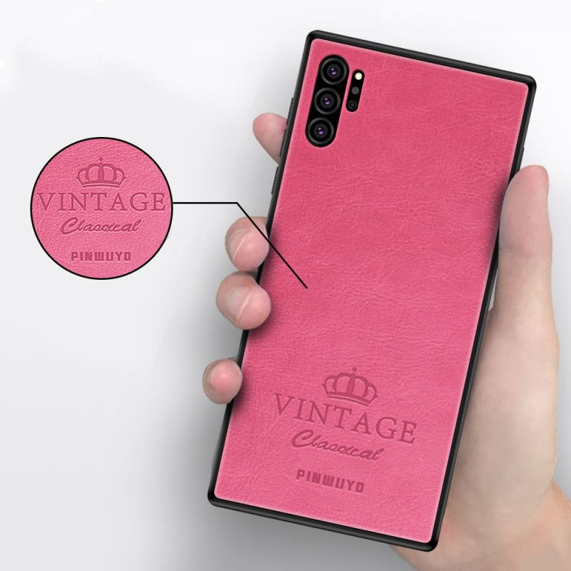 Futerały Samsung Galaxy Note 10 Plus Czerwony Czarny Vintage Pinwuyo