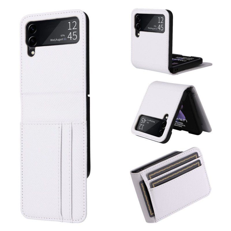 Case do Samsung Galaxy Z Flip 4 Etui Folio Etui Na Karty Retro Z Efektem Skóry