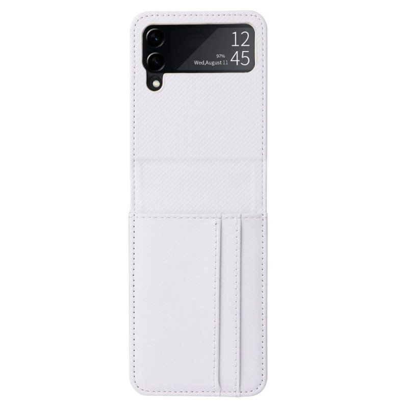 Case do Samsung Galaxy Z Flip 4 Etui Folio Etui Na Karty Retro Z Efektem Skóry