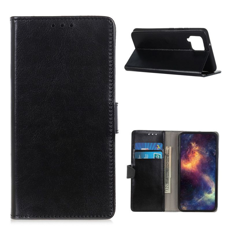 Etui Folio Samsung Galaxy A12 Biały Czarny Genialny