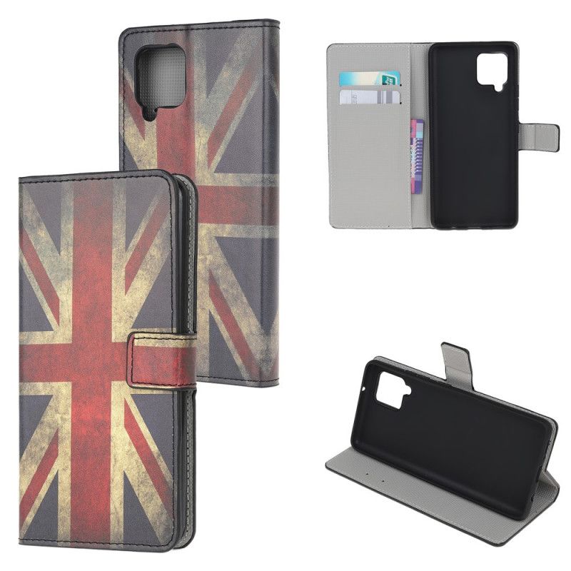 Etui Folio Samsung Galaxy A12 Flaga Anglii Etui Ochronne