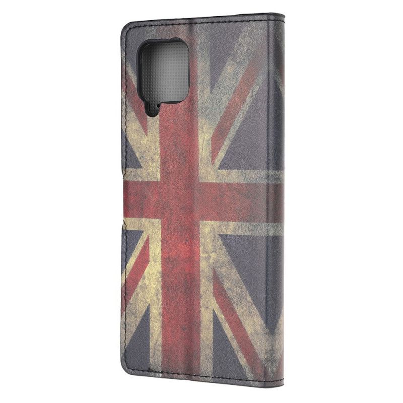 Etui Folio Samsung Galaxy A12 Flaga Anglii Etui Ochronne