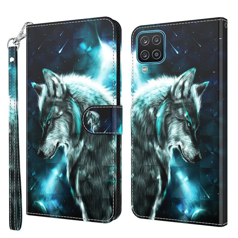 Etui Folio Samsung Galaxy A12 Majestatyczny Wilk