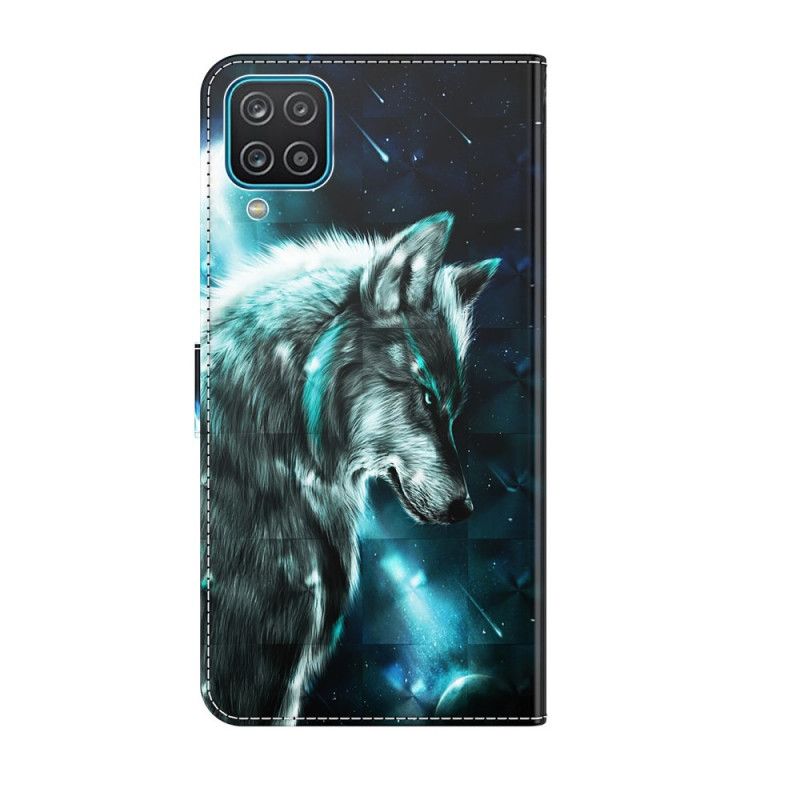 Etui Folio Samsung Galaxy A12 Majestatyczny Wilk