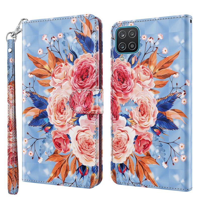 Etui Folio Samsung Galaxy A12 Romantyczny Punkt Świetlny Ze Stringami