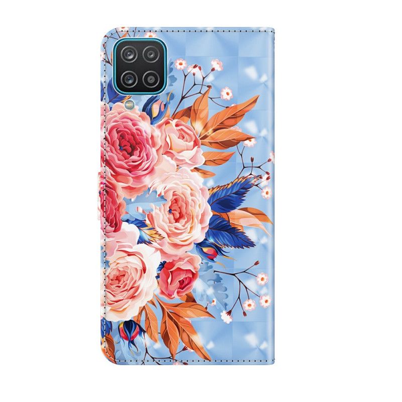 Etui Folio Samsung Galaxy A12 Romantyczny Punkt Świetlny Ze Stringami