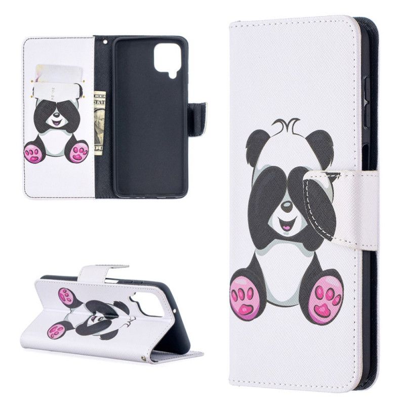 Etui Folio Samsung Galaxy A12 Zabawna Panda