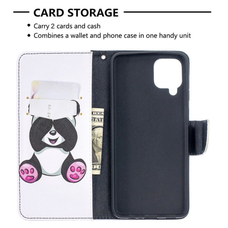 Etui Folio Samsung Galaxy A12 Zabawna Panda