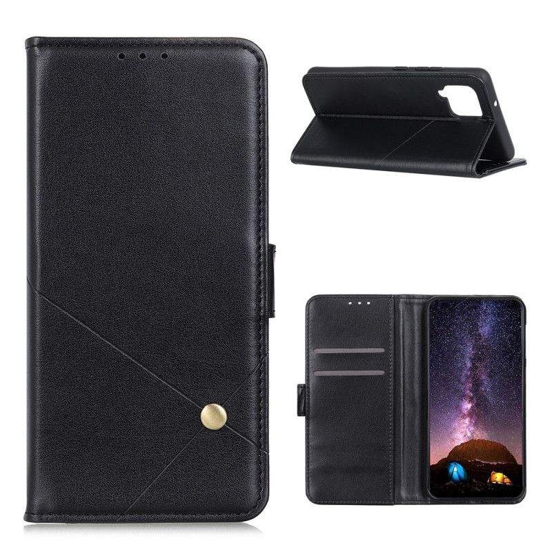 Etui Folio Samsung Galaxy A12 Zielony Czarny Nit X Wzór Etui Ochronne