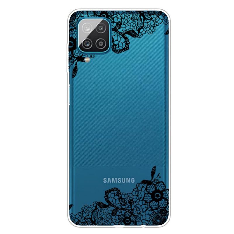 Etui Samsung Galaxy A12 Cienka Koronka