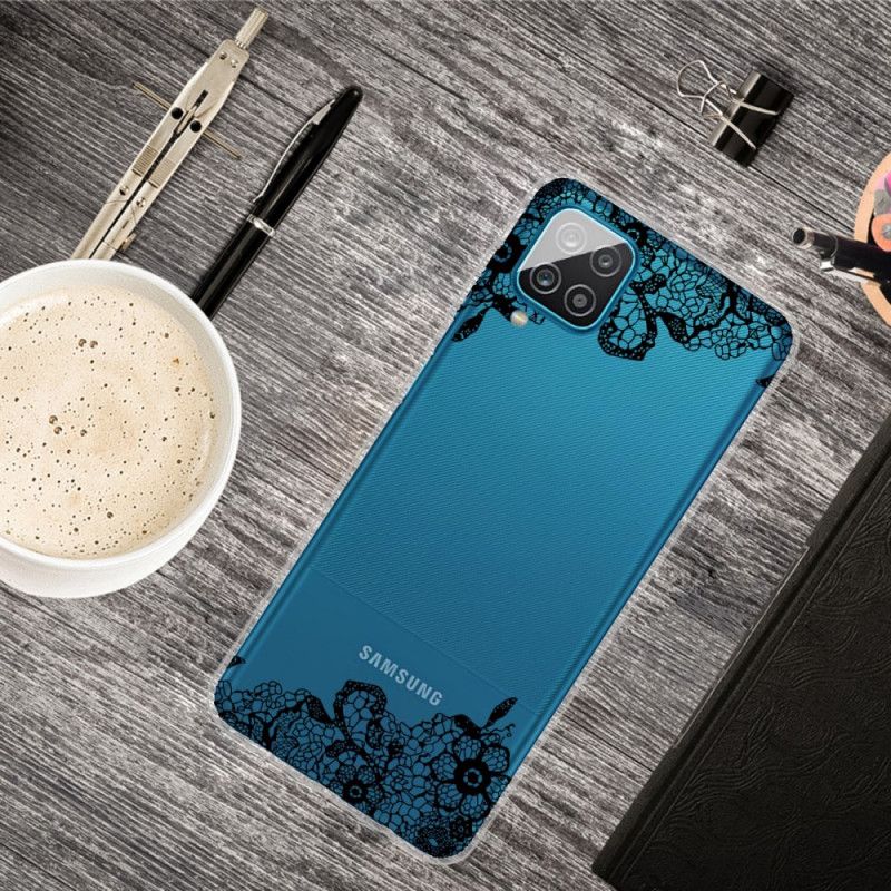 Etui Samsung Galaxy A12 Cienka Koronka