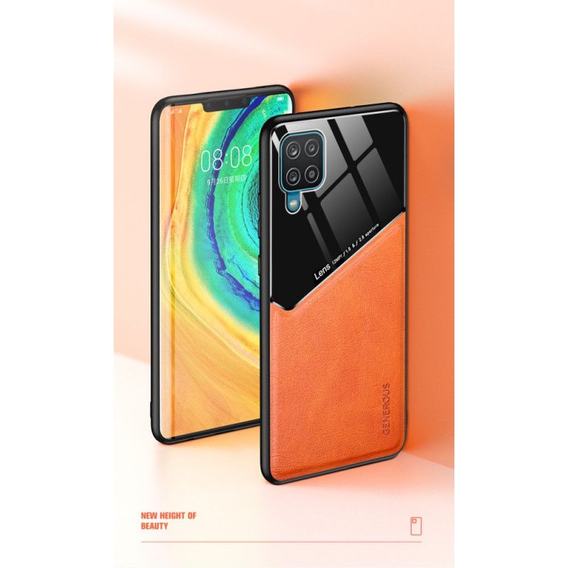 Etui Samsung Galaxy A12 Czerwony Czarny Super Hybryda Etui Ochronne