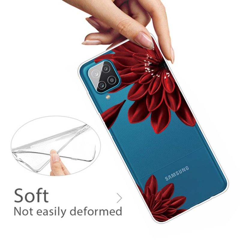 Etui Samsung Galaxy A12 Dzikie Kwiaty Etui Ochronne