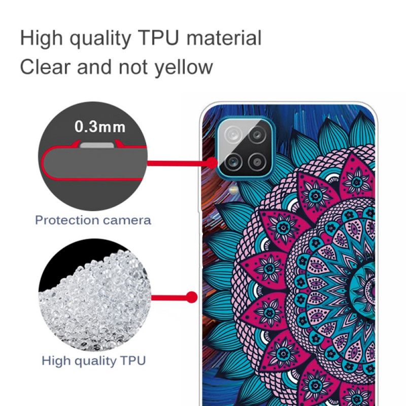 Etui Samsung Galaxy A12 Kolorowa Mandala