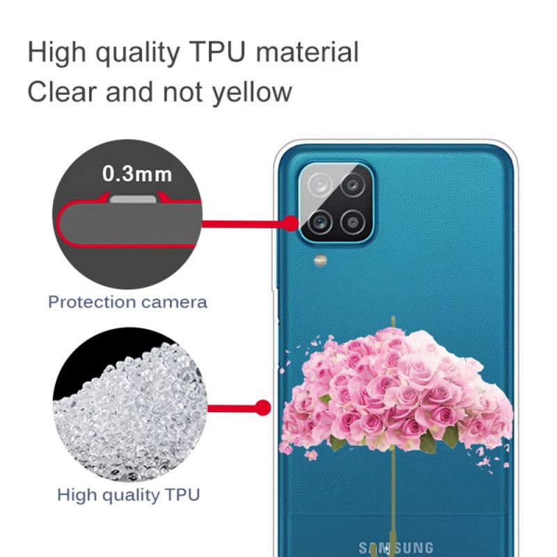 Etui Samsung Galaxy A12 Parasol W Różach