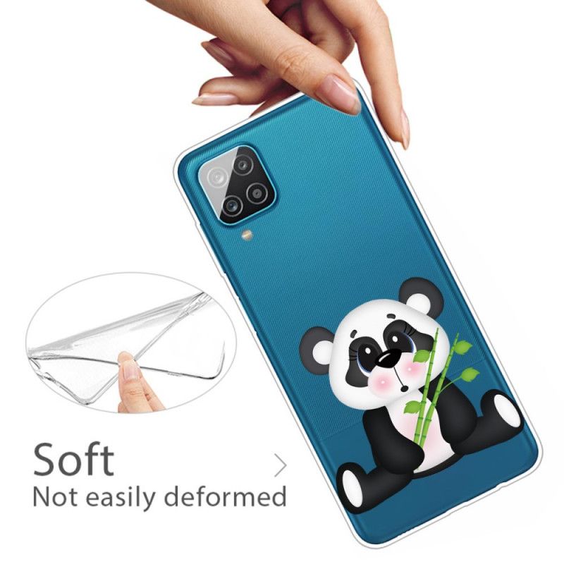 Etui Samsung Galaxy A12 Przezroczysta Smutna Panda